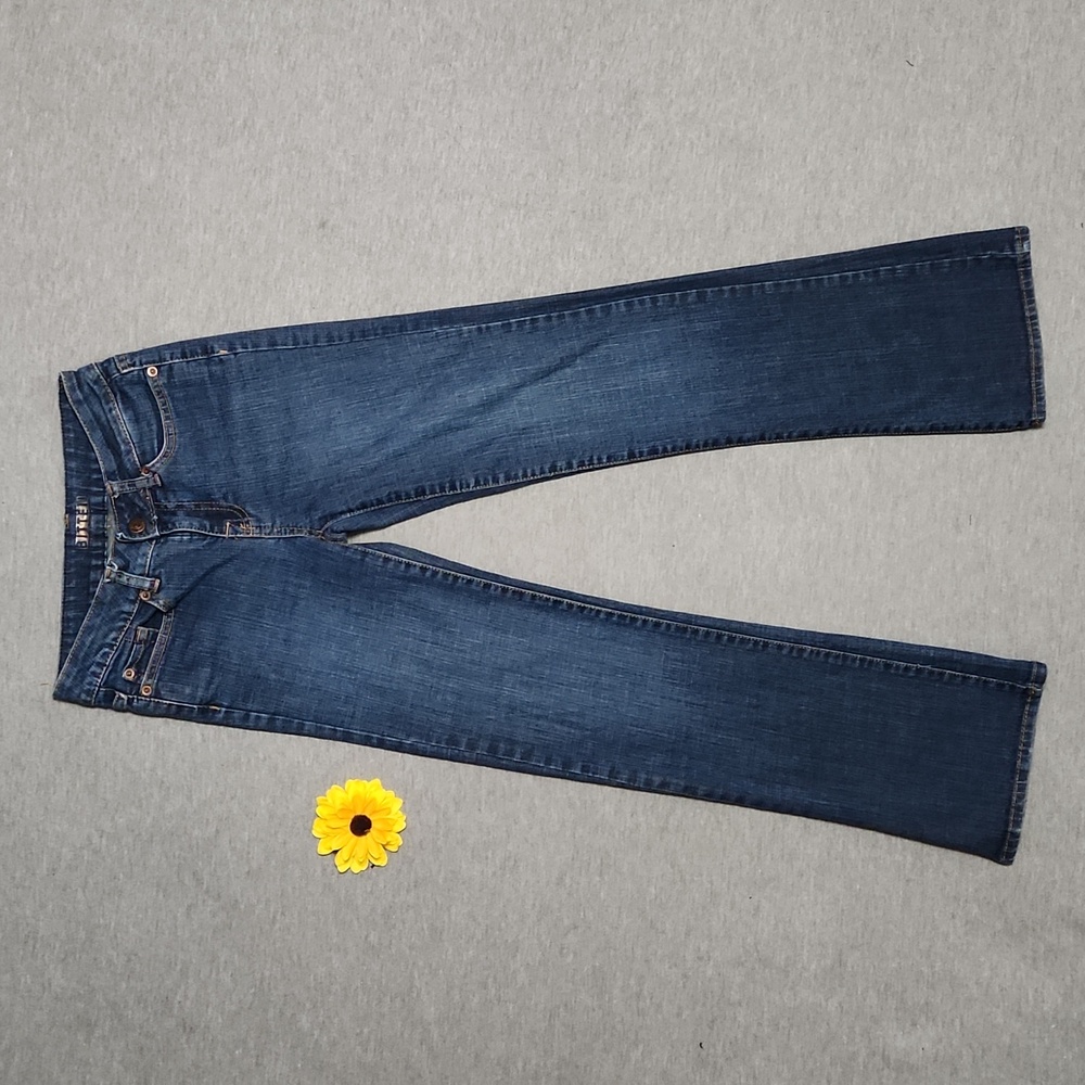 Vintage Y2K Bitten Mid Rise Bootcut Kick Flare Leg Blue Denim Jeans - Picture 4 of 12